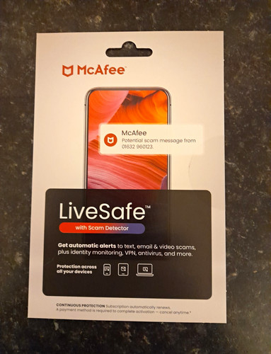 Mcafee livesafe with scam - livesafe,